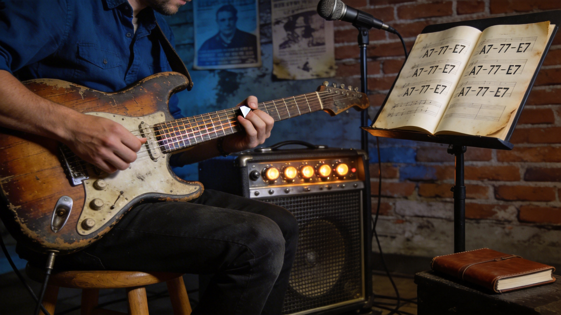 How to Craft Authentic Bluesy Electric Guitar Chord Progressions: From Theory to Practice