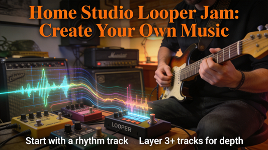 How to Use a Looper Pedal to Build Layered One-Person Electric Guitar Jam Tracks for Home Practice and Social Media