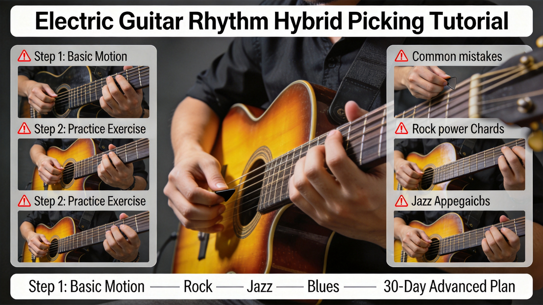 How to Master Hybrid Picking for Electric Guitar Rhythm Playing for a More Versatile, Textured Tone