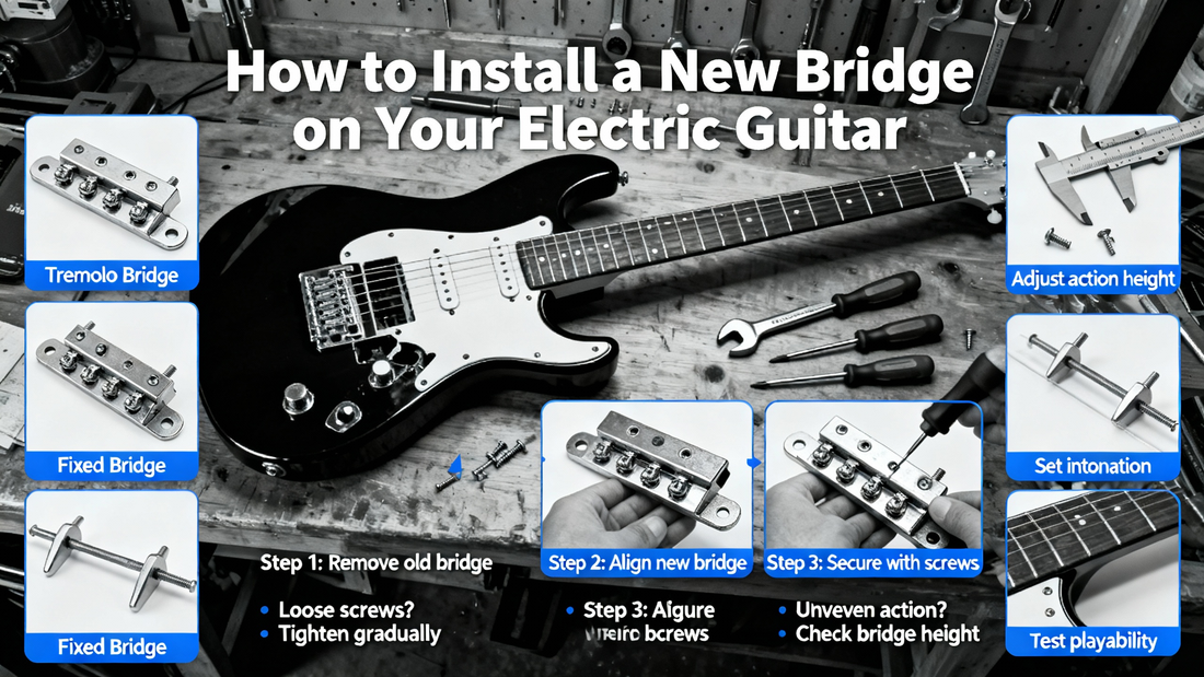 How to Install a New Bridge on Your Electric Guitar
