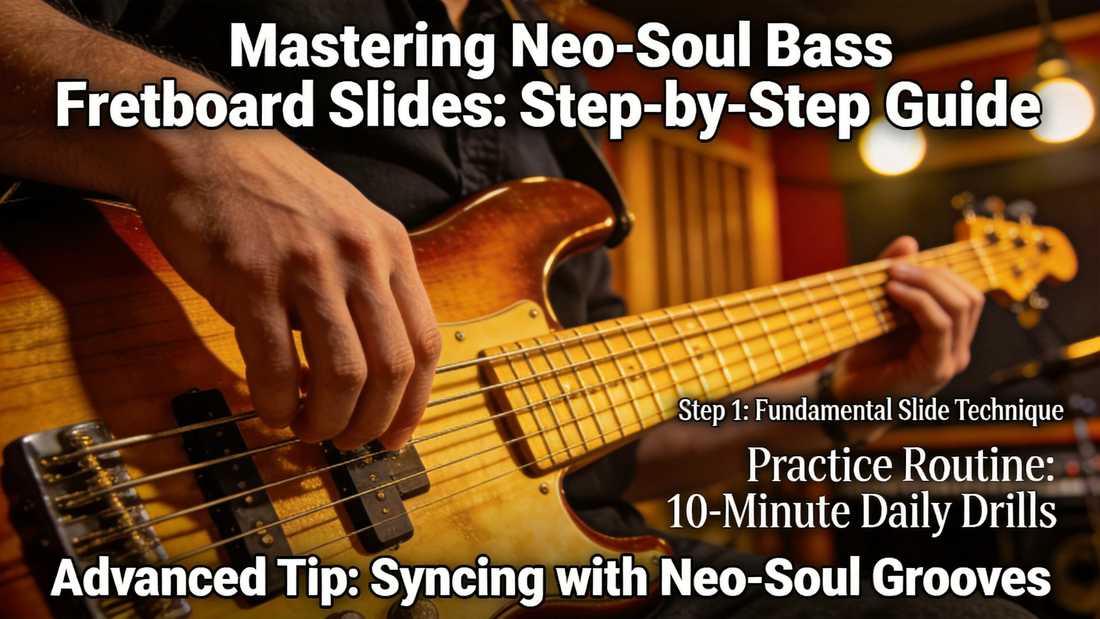 Step-by-Step Guide to Practicing & Executing Seamless Fretboard Slides on Bass Guitar for Smooth Neo-Soul Bass Lines
