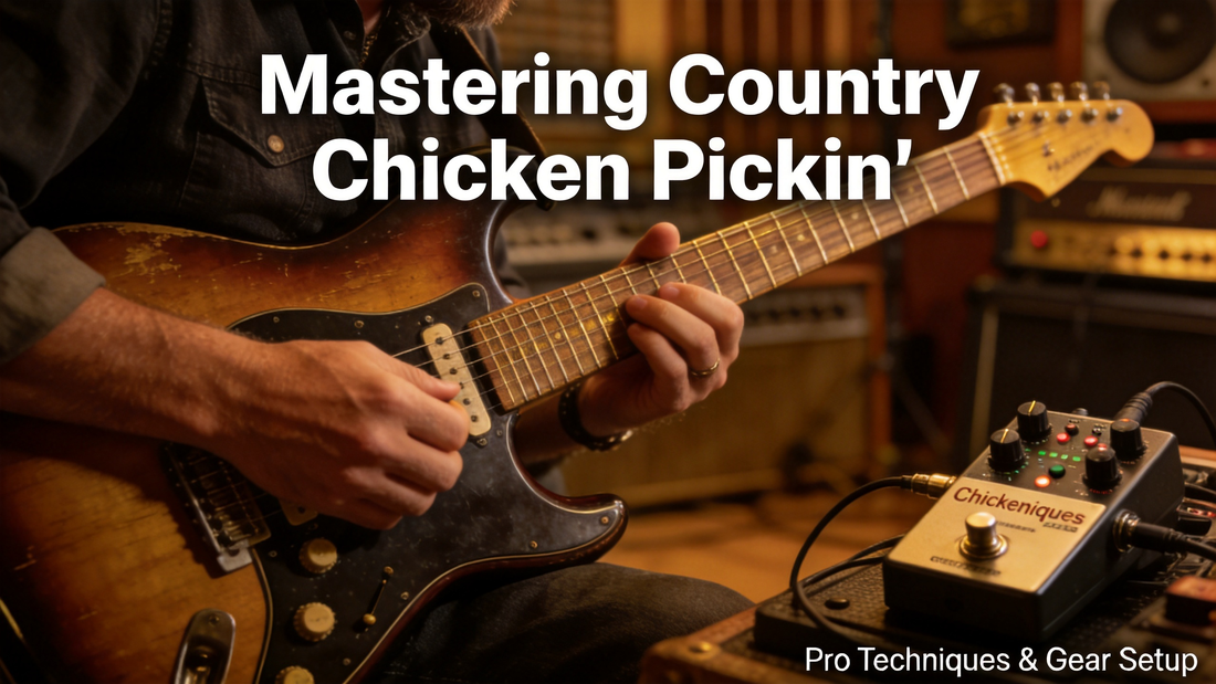 How to Use a Compressor Pedal to Smooth Dynamic Peaks & Add Subtle Warmth to Country Electric Guitar Chicken Pickin' Licks