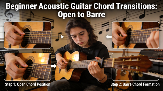 How to Practice Acoustic Guitar Chord Transition Drills: Speed Up Seamless Open to Barre Chord Shifts for Beginner Singer-Songwriters