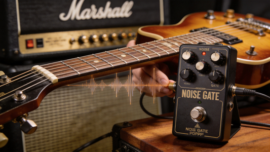 How to Use a Noise Gate Pedal to Eliminate Hum and String Buzz on High-Gain Electric Guitar Rigs Without Cutting Off Natural Note Sustain