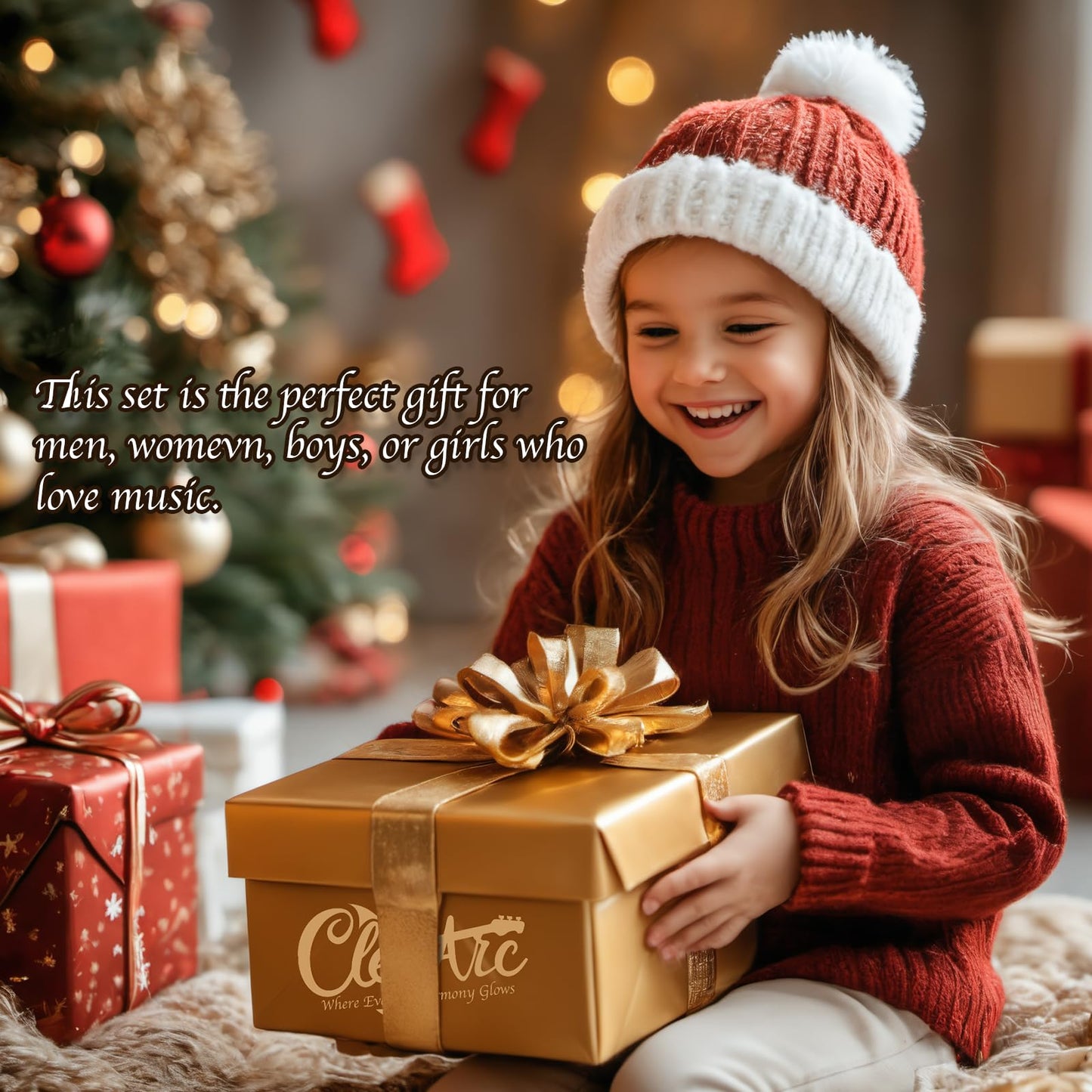 Guitar Wall Mount 2 Pack, Black Walnut Guitar Wall Hangers, U-Shape Hardwood Guitar Hanger, Christmas Gift for Men Music Lovers, Guitar Accessories, with 6 Assorted Guitar Picks