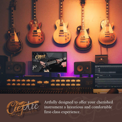 Guitar Wall Mount 2 Pack, Black Walnut Guitar Wall Hangers, U-Shape Hardwood Guitar Hanger, Christmas Gift for Men Music Lovers, Guitar Accessories, with 6 Assorted Guitar Picks